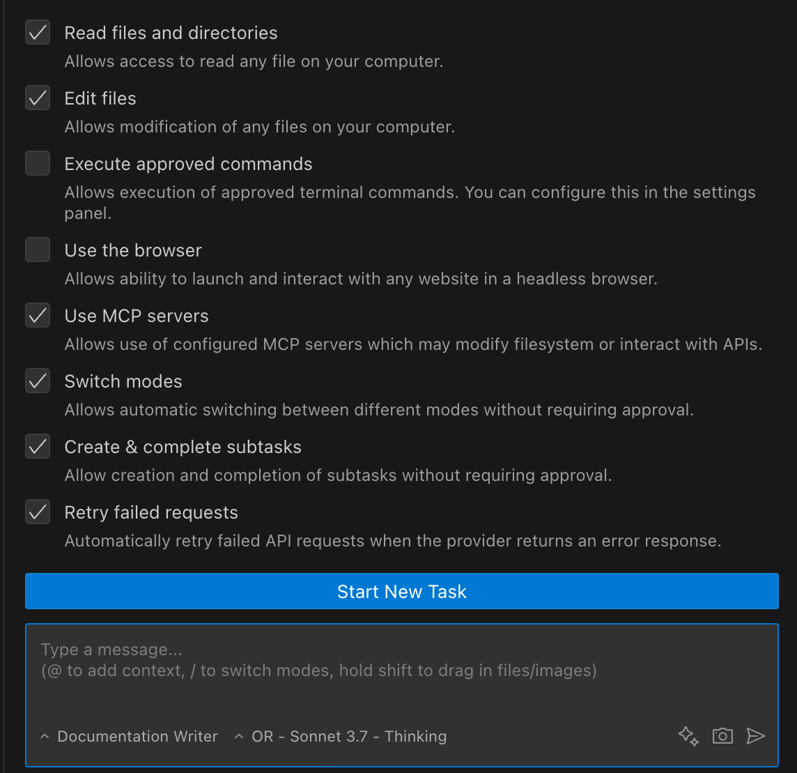 Auto-approve toolbar expanded state