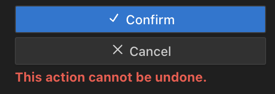 Confirmation dialog for restoring checkpoint with files &amp; task